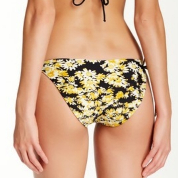 RVCA Reversible Swim Bikini Bottoms Daisy Black - Picture 3 of 11